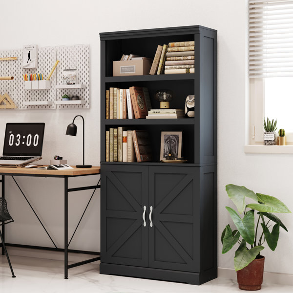 Black Distressed Bookcase Wayfair